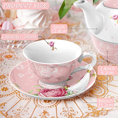 London Boutique Tea Cup and Saucer Set Afternoon Tea Set New