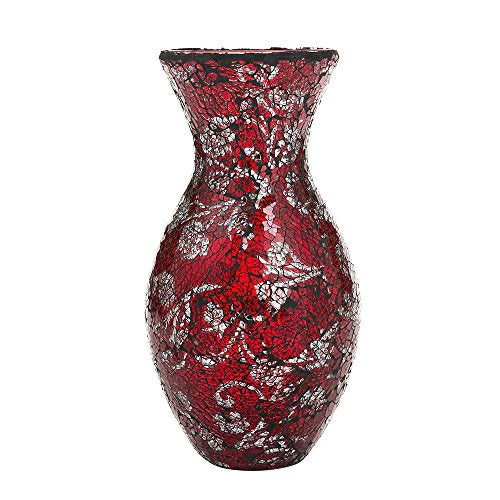 Large Silver and Red Vases UK