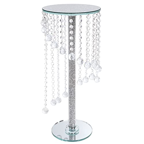 London Boutique Crystal Flower Stand Tall Plant Stand Floor Free Standing Crushed Diamond Crystal Chandeliers Decor Centerpiece Wedding 60cm