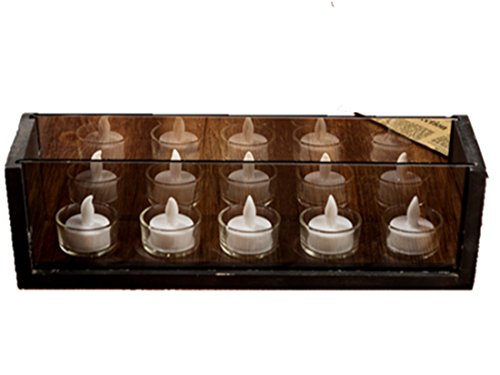 Framed Brown Glass set 3 and set 5 Tea Light Candle Holder Gift Present (Set 5)