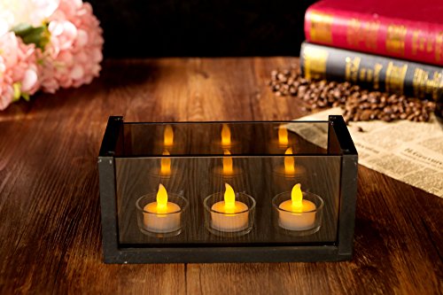 Frame Brown Glass set 3 and set 5 Tea Light Candle Holder Gift Present (Set 3)
