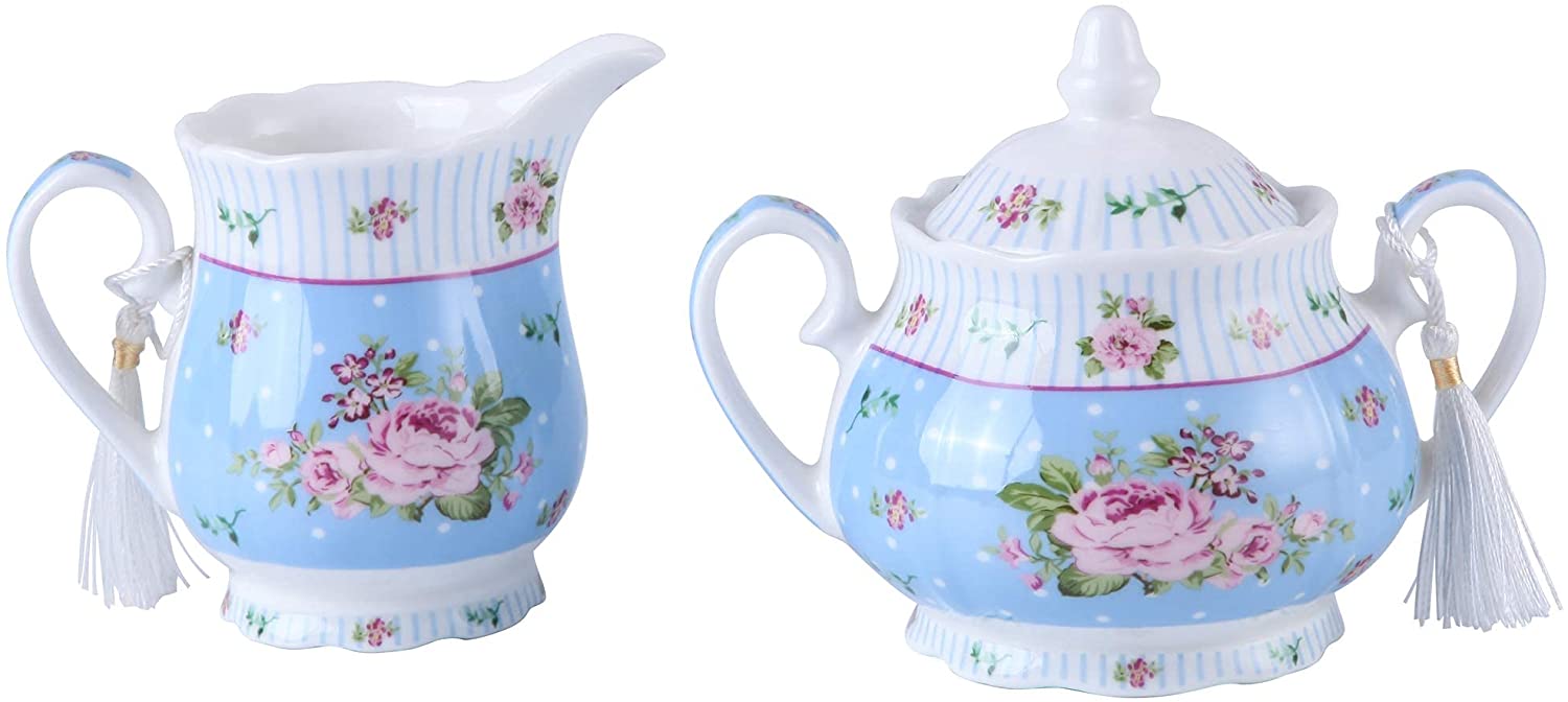 London Boutique Porcelain Teapot Sets Teapot Sugar Bowl and Cream Milk