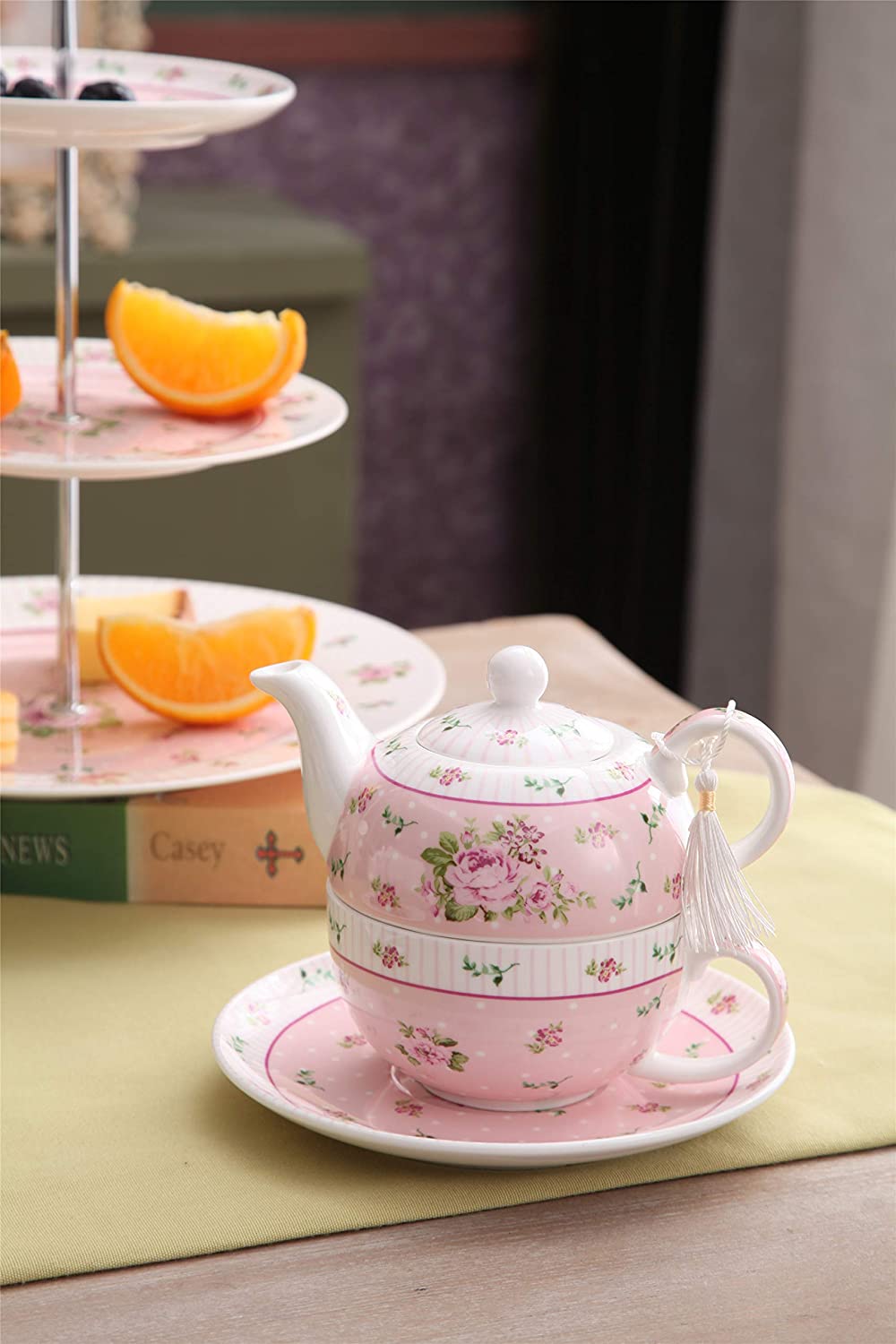 Teapot And Cup Set For One vintage Rose Tea Cup And Saucer Gift Box